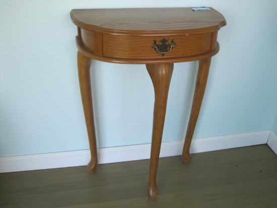 Wooden Side Table with Faux Drawer, 28" tall, 21" wide