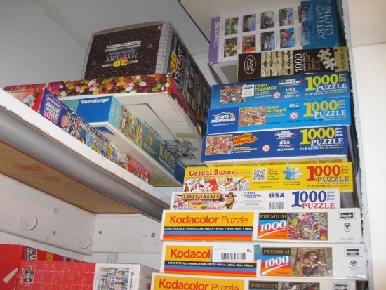 15 Assorted Puzzles, most 1000 pieces