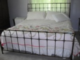 King Size Bed with Metal Frame, mattress and box spring included
