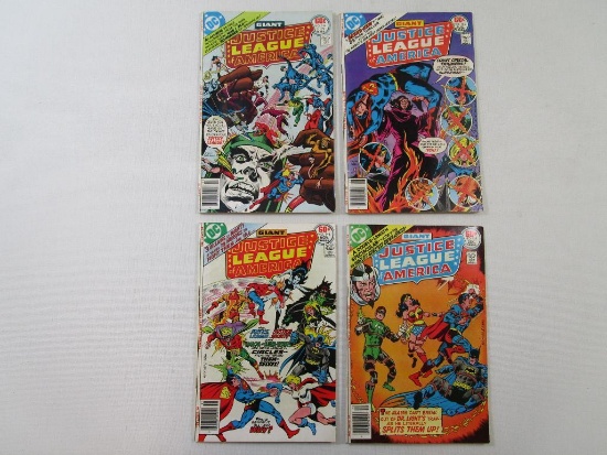 Four DC Giant Comics 1977 Justice League of America No 144-No 145 (July-Aug), No 148-No 149