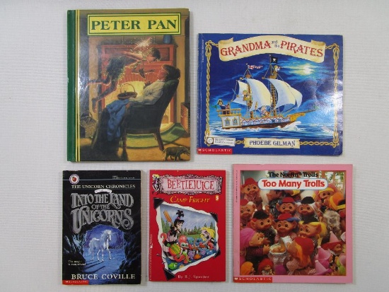 Five Books for Young Readers includes Peter Pan by Hildebrandt/Barrie, Grandma and the Pirates by