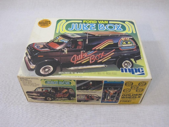 MPC Ford Van Juke Box 1/25 Scale Plastic Model Kit 1-0439, partially assembled in original box, 1980
