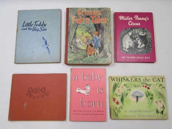 Children's Books including Grimm's' Fairy Tales (1934), Little Teddy and the Big Sea by Tate & Werth