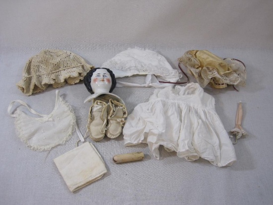 Assorted Vintage Doll Clothes and Parts, see pictures AS IS, 1 lb 12 oz