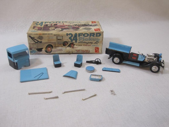 AMT '34 Ford Pickup Customizing Kit, 1/25 Scale, partially assembled in original box (see pictures