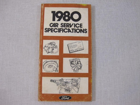 1980 Car Service Specifications Manual, Ford Parts and Service Division, February 1980, 6 oz