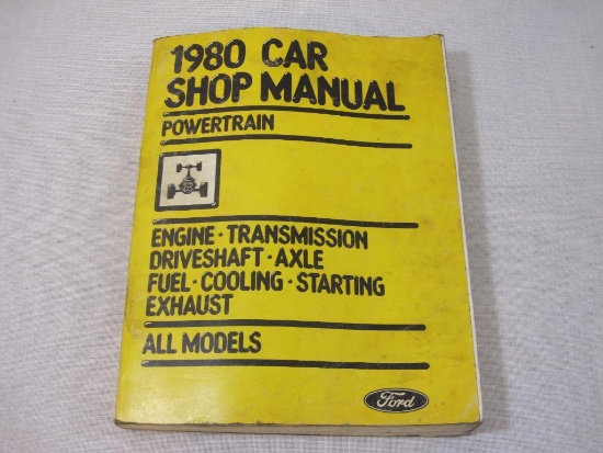 1980 Car Shop Manual Powertrain Manual for All Ford Models, see pictures, 3 lbs 1 oz