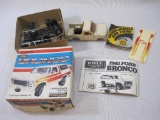 ERTL 1980 Ford Bronco 1/25 Scale Diecast Metal Model Kit 8107, partially assembled, with original