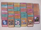 Assorted Yu-Gi-Oh Trading Cards including foil Seed of Flame, foil Ghost Knight of Jackal, foil