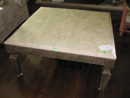 Elegant Marble Top Coffee Table, 42x42 inches and 20 inches tall