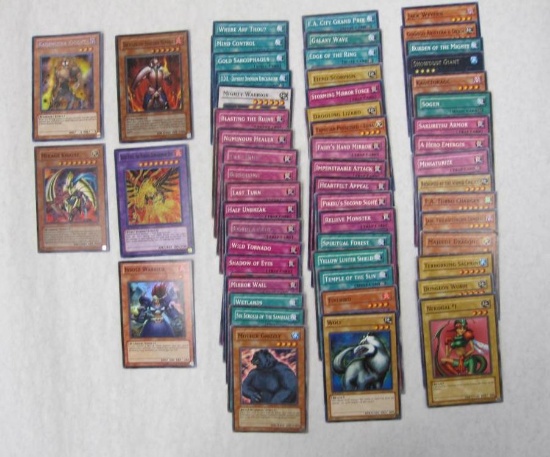 Assorted Yu-Gi-Oh Trading Cards including 1st edition foil Kagemucha Knight, foil Thestalos The