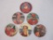 Six MLB Photo Buttons including Mike Schmidt, Len Dykstra, Pete Rose, and more, 5 oz