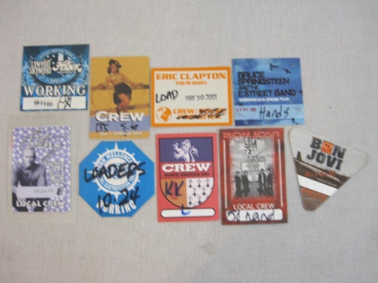 Assorted Backstage/Crew Passes for Bob Dylan, Sting, Bon Jovi and More Concerts, 2 oz