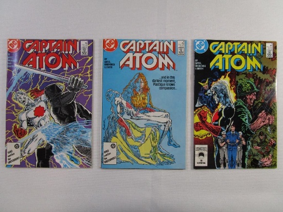 Three Captain Atom Comic Books Nos. 7-9, Sept-Nov 1987, 5 oz