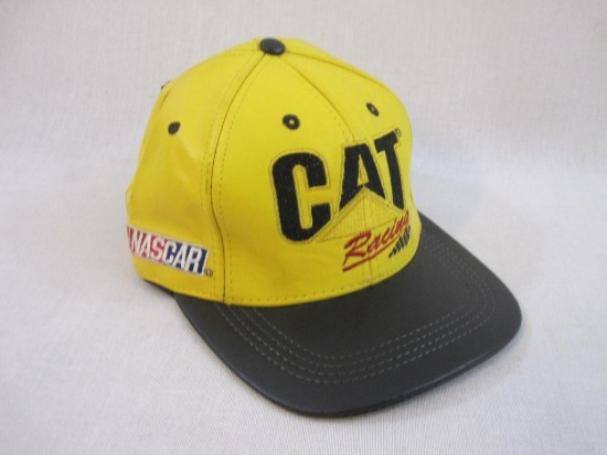 Genuine Leather CAT Racing 22 Nascar Ward Burton Hat, 5 oz