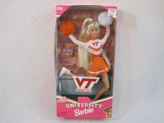 Virginia Tech Special Edition University Barbie, NRFB, 1996 Mattel, 9 oz