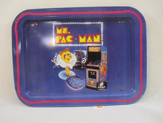 Ms. Pac-Man Metal TV Tray, Midway Mfg Co, 1 lb