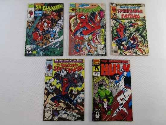 Five Assorted Comic Books: Marvel Team-Up No. 81 (May 1979), Spider-Man No. 5 (Dec 1990), The