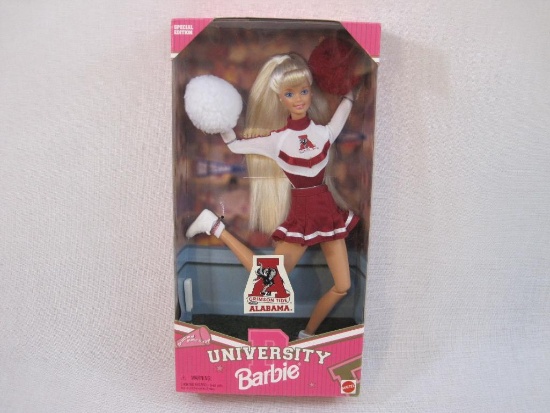 University of Alabama Special Edition University Barbie, NRFB, 1996 Mattel, 9 oz