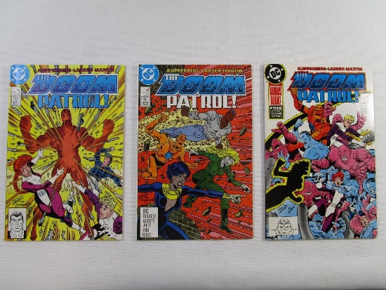 Three DC The Doom Patrol Comic Books Nos 6, 7 and 9, March-June 1988, 6 oz