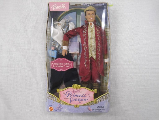 Barbie in the Princess and the Pauper King Dominick Doll, NRFB, 1 lb 4 oz