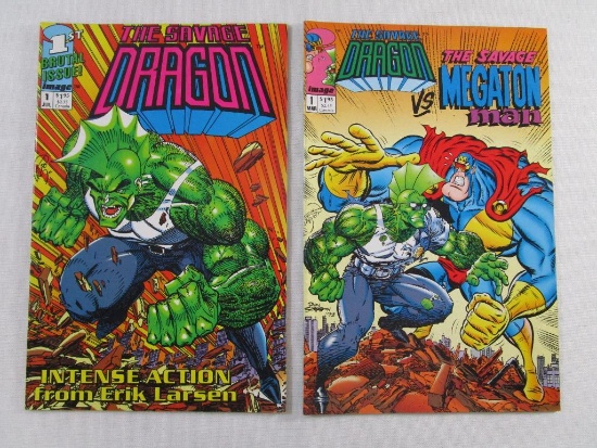 Two Savage Dragon Comic Books: The Savage Dragon #1 (July 1992 First Printing) and Savage Dragon Vs.
