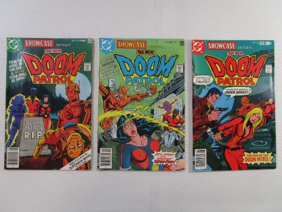 Three DC Showcase Presents The New Doom Patrol Comic Books Nos. 94-96, Sept 1977-Jan 1978, 5 oz