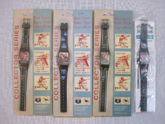 Four NIP Major League Baseball Player Collector Watches including Gary Sheffield, Dinosaurs in
