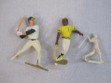 Three Plastic MLB Baseball Figures: Mark McGwire, Reggie Jackson, and Stan Musial, 3 oz
