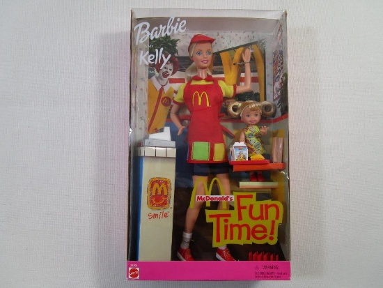 Barbie and Kelly McDonald's Fun Time! Doll Set, NRFB, 2001 Mattel, 1 lb 5 oz