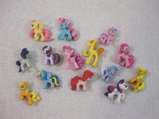 Assorted Small My Little Pony Figures, hard plastic, 6 oz