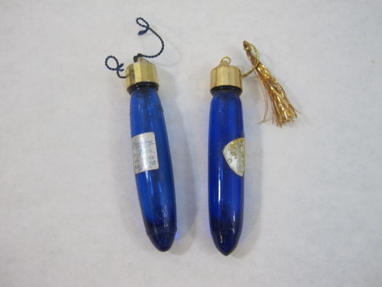Two Vintage Perfume Bottle Pendants including Evening in Paris and more, 2 oz