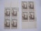 Two Blocks of 4 Tom Sawyer 8 Cent US Postage Stamps, Scott 1470