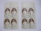 Two Bocks of 4 Emily Dickinson 8 Cent US Postage Stamps, Scott 1436