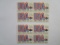 US Postage Stamps Two Blocks of Four United States Air Mail USA 20 cent