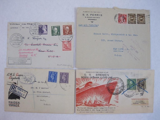 SS Europa, Kungsholm, SS Bremen and RMS Queen Elizabeth First Day Covers