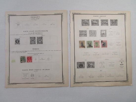 Nigeria and North Borneo Stamps including Nigeria 1914-15 1 P, North Borneo 1897-92 Postage and