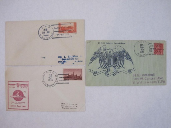 1930's First Day Covers including USS Wandank, USS Selfridge and the USS Franklin D Roosevelt