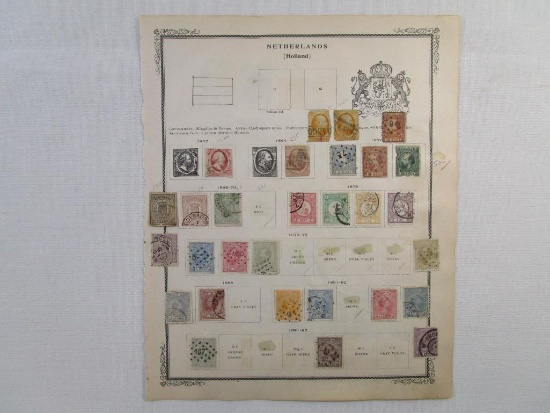 Stamps of Netherlands (Holland), 1852 10 Cent, 1869-70 1 Cent, 1898 1 Gulden, 1913 3 Cent, 10 Cent ,