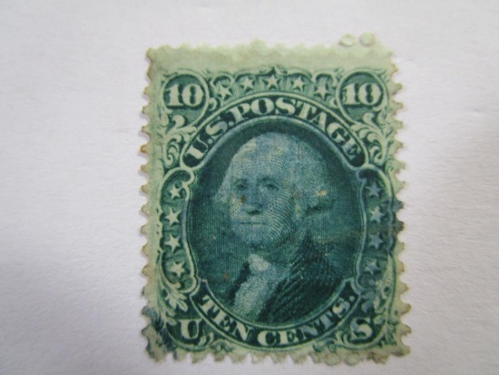 US Postage Stamp 1868 Washington 10 cent, Scott #89, cancelled