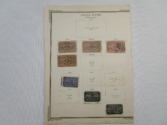 United States Official Seals, 1879-1917, Post Office Dept Officially Sealed Stamps