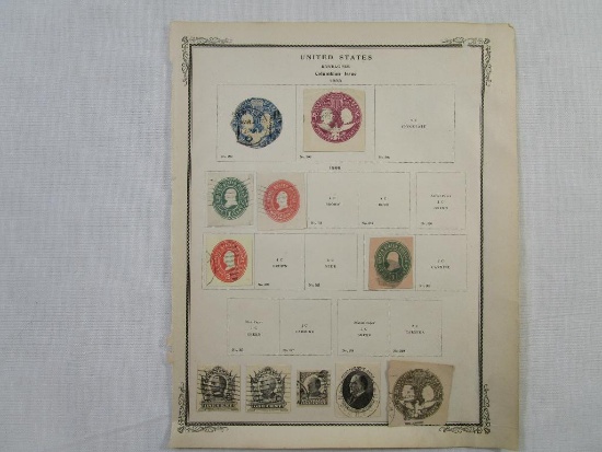 Columbian Issue 1893 US Embossed PreStamped Envelopes, No 299, No 300, and more - see pictures