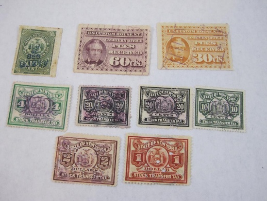 Vintage State of New York Stock Transfer Tax Stamps