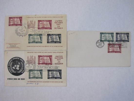 First Day Covers from 1955, Tenth Anniversary of the United Nations