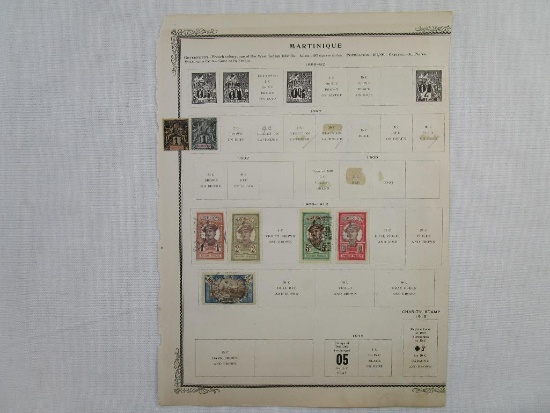 Stamps of Martinique 1892 -1912 and Mauritania 1906, 1913 and others