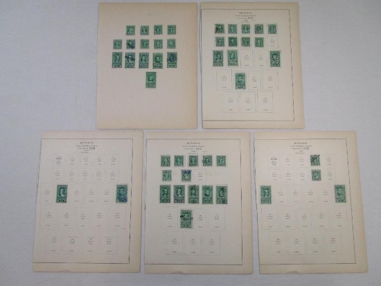 1941-1945 US Stock Transfer Revenue Stamps, hinged