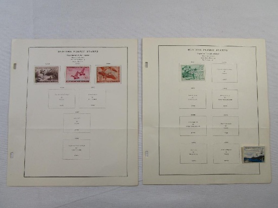 1940s US Department of the Interior Hunting Permit Stamps: Migratory Bird Hunting Stamps