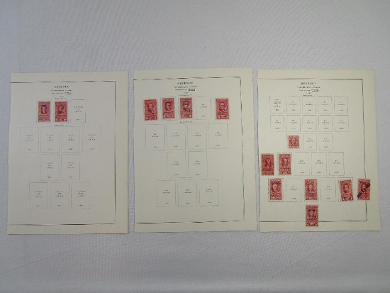 Early 1950s US Revenue Documentary Tax Stamps, hinged