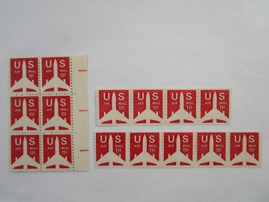 Fifteen US Postage Stamps US Air Mail 11 cent Jet Air Liner