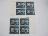 Scott 1474, Two Block of 4 Stamp Collecting 8 Cent US Stamps